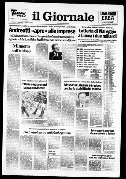 Il giornale : quotidiano del mattino